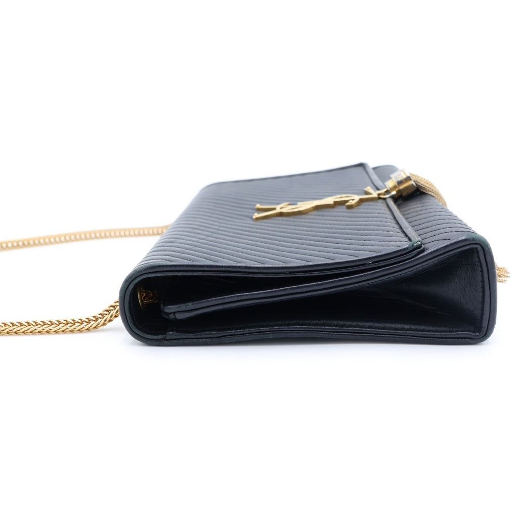 SAINT LAURENT PARIS(サンローランパリ) ケイト ショルダーバッグ チェーンバッグ ブラック レザー 332640 ゴールド金具 レディース
