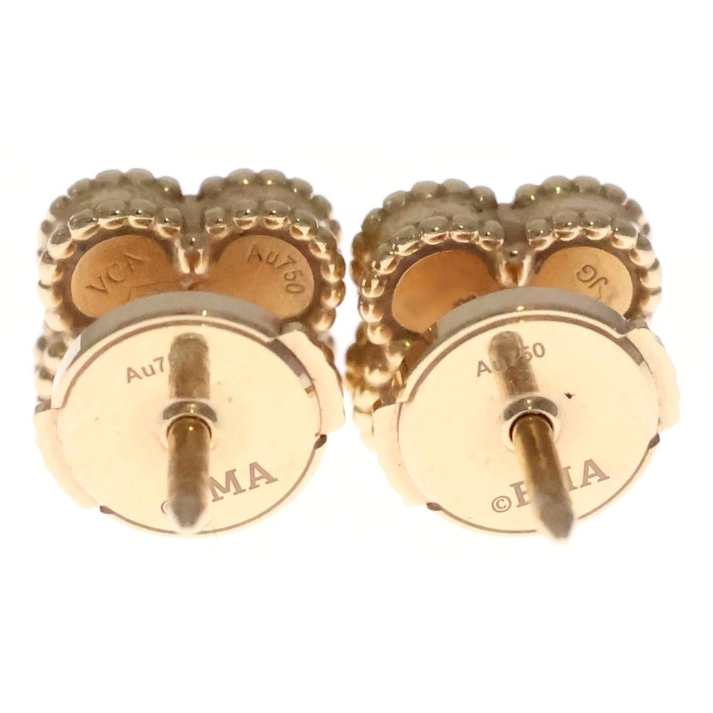 Van Cleef & Arpels(ヴァンクリーフアンドアーペル) スウィートアルハンブラ マザーオブパール ピアス K18YG イエローゴールド VCARA44800 レディース