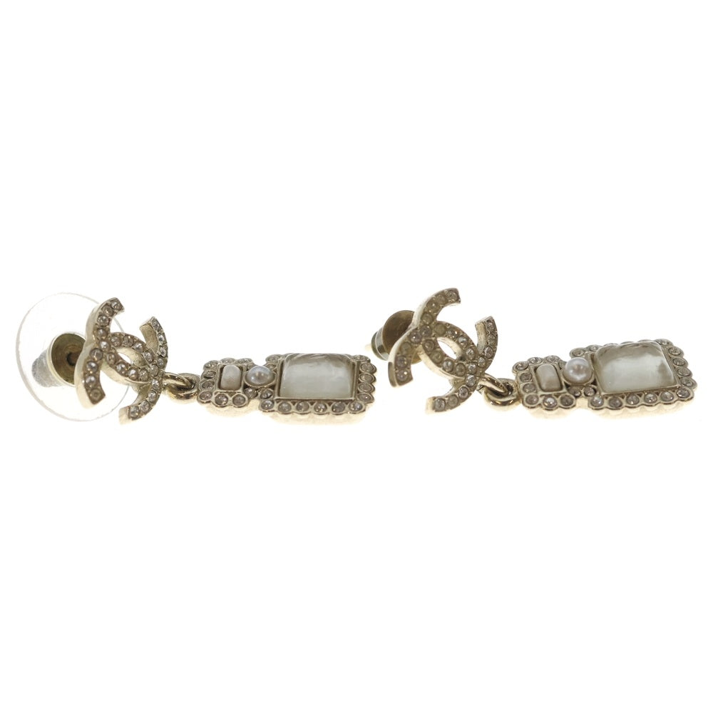 CHANEL(シャネル) ココマーク ラインストーン ボトルモチーフ ピアス ゴールド A21K レディース