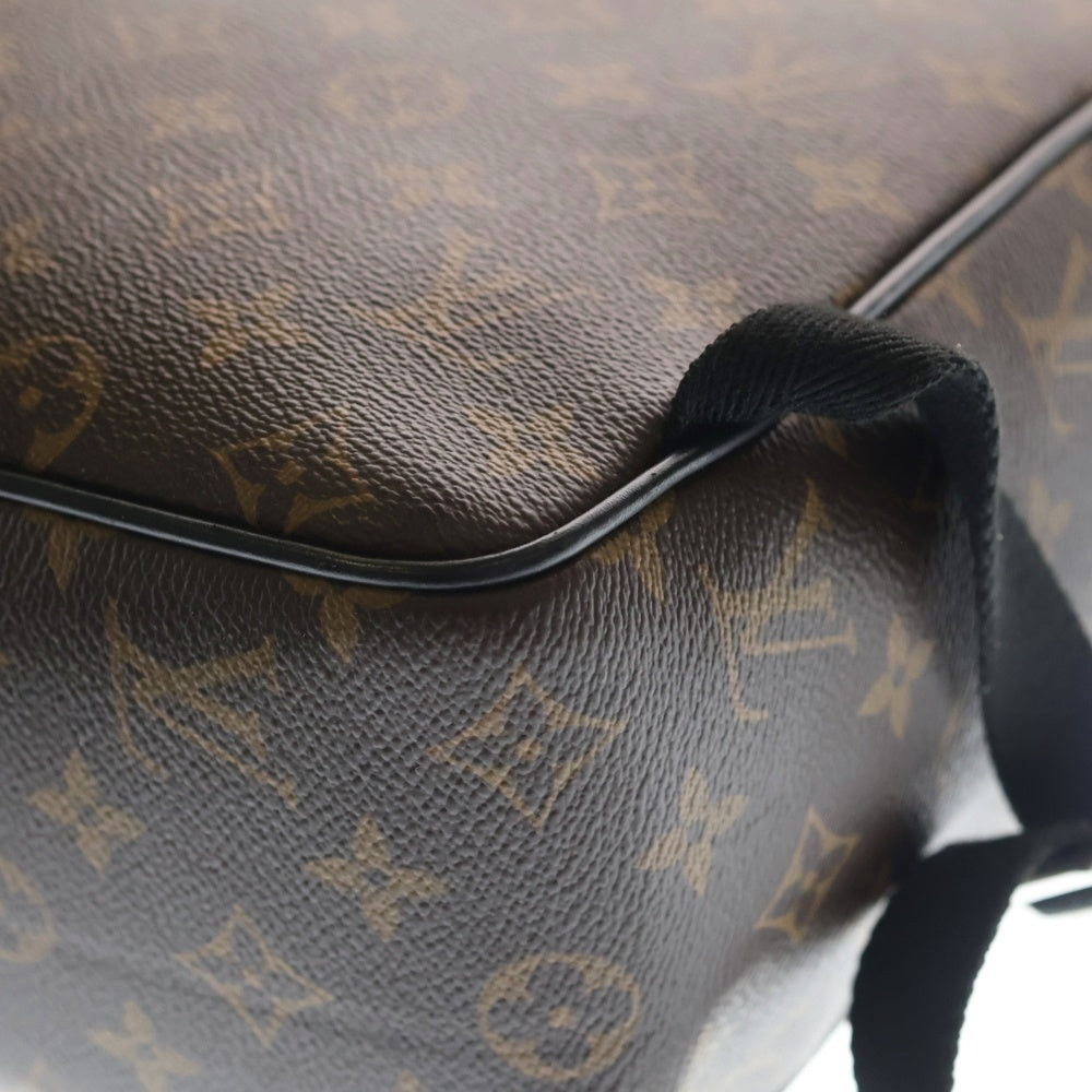 LOUIS VUITTON(ルイヴィトン) ジョッシュ モノグラムマカサー PVC レザー バックパック リュックサック シルバー金具 ブラウン/ブラック M41530 レディース