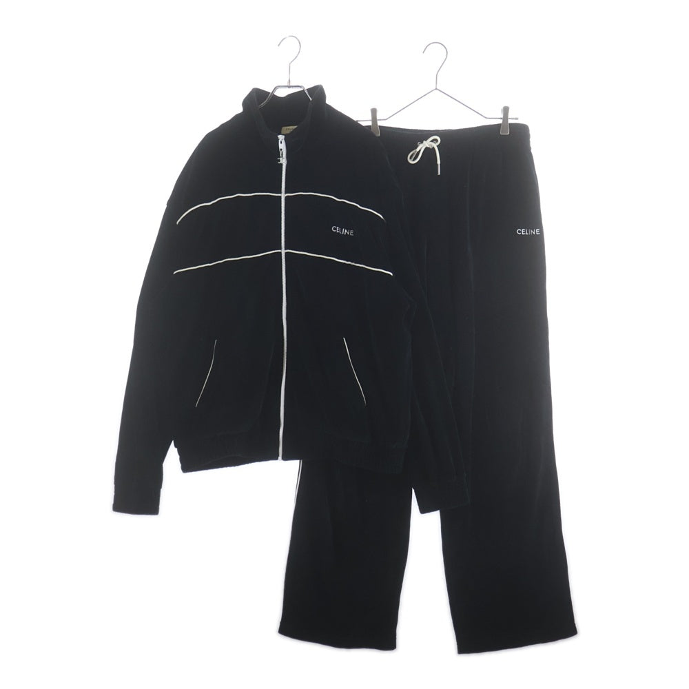 CELINE(セリーヌ) セットアップ ジャージ ブラック ベロア XL