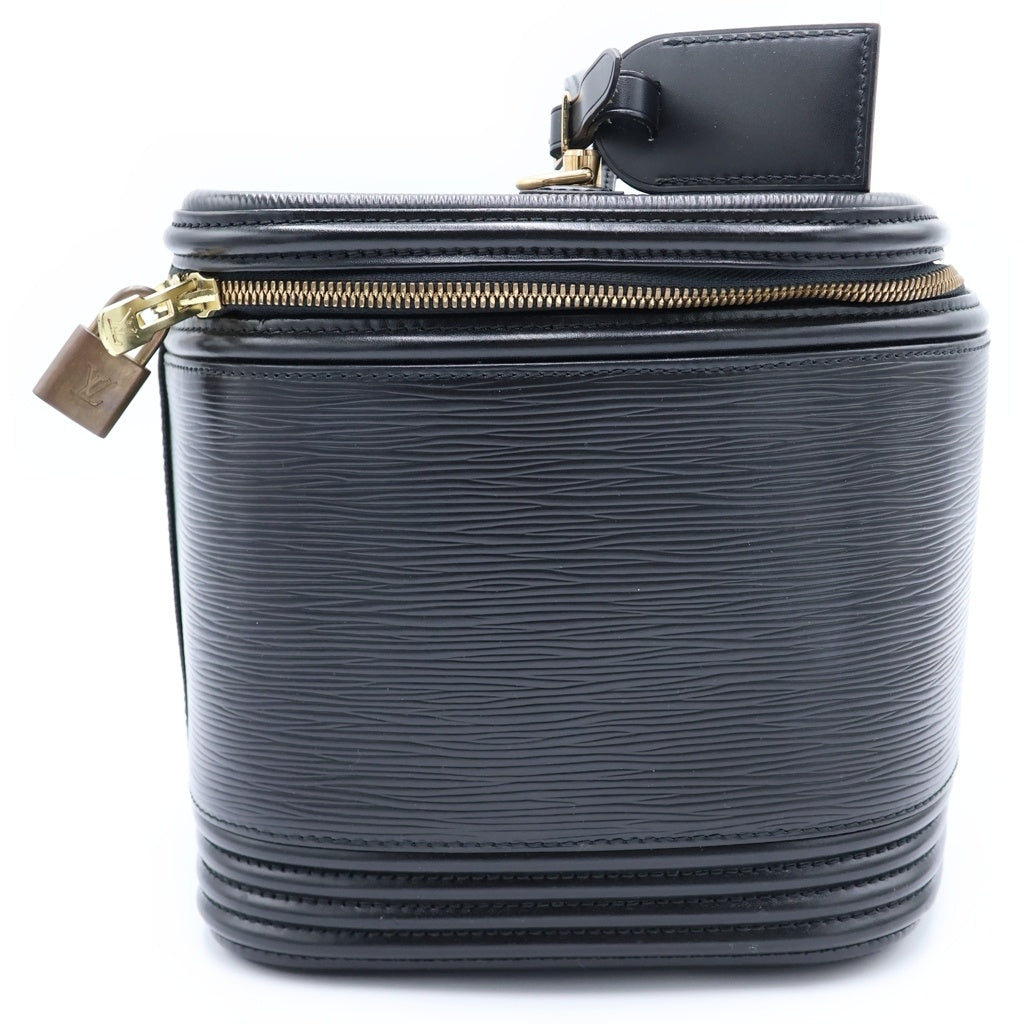 LOUIS VUITTON(ルイヴィトン) エピ ニース バニティ ハンドバッグ 収納 ケース ブラック ノワール レザー M48012 ゴールド金具 レディース
