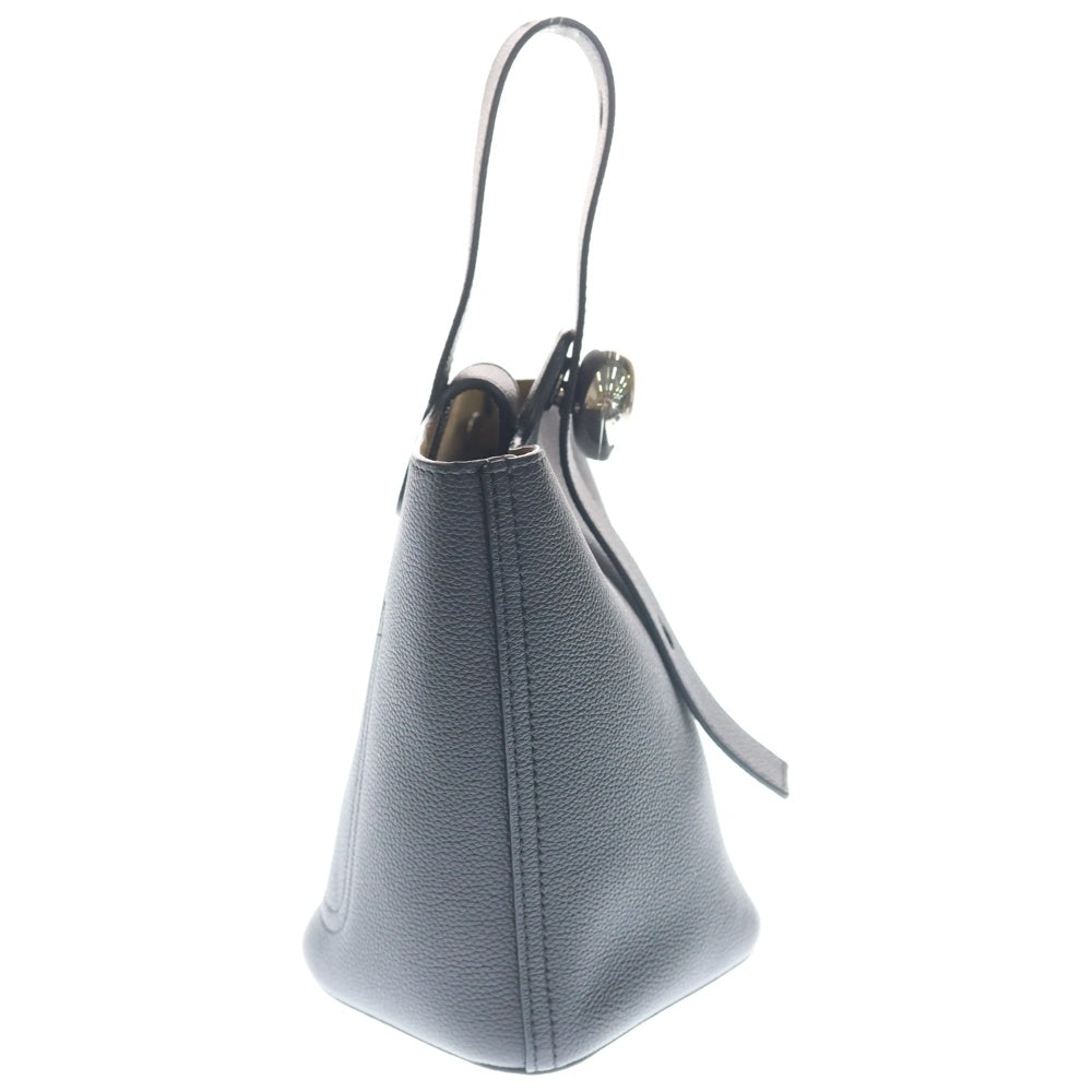 LOEWE(ロエベ) ぺブルバッグ ハンドバッグ ショルダーバッグ ブラック レザー AANBBBMX02 1100 シルバー金具 レディース