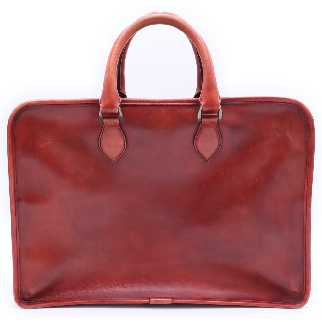 Berluti(ベルルッティ) トゥジュール ブリーフケース 2WAYバッグ ハンドバッグ ショルダーバッグ レッド レザー シルバー金具