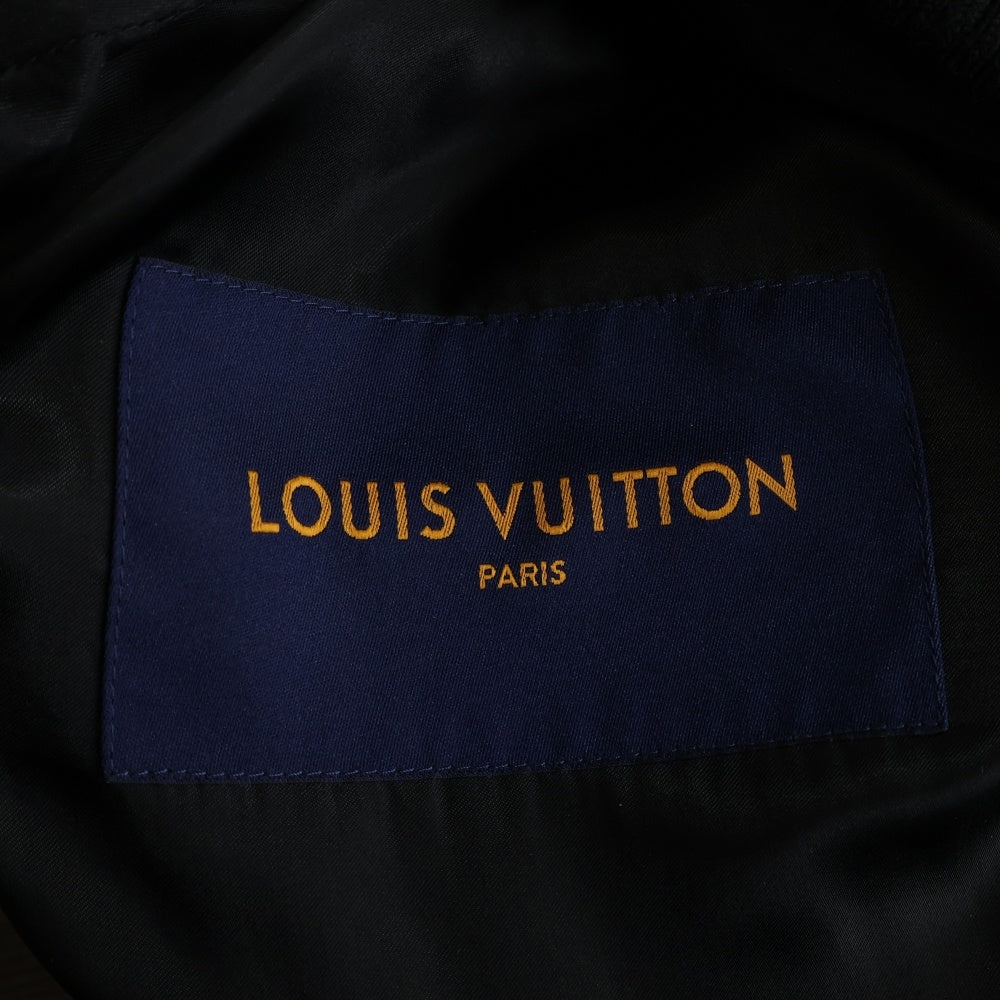 LOUIS VUITTON(ルイヴィトン) 24SS ファレル バーシティ アームレザー スタジャン ジャケット ウール ブラック#52 RM241 BQV HQL70E