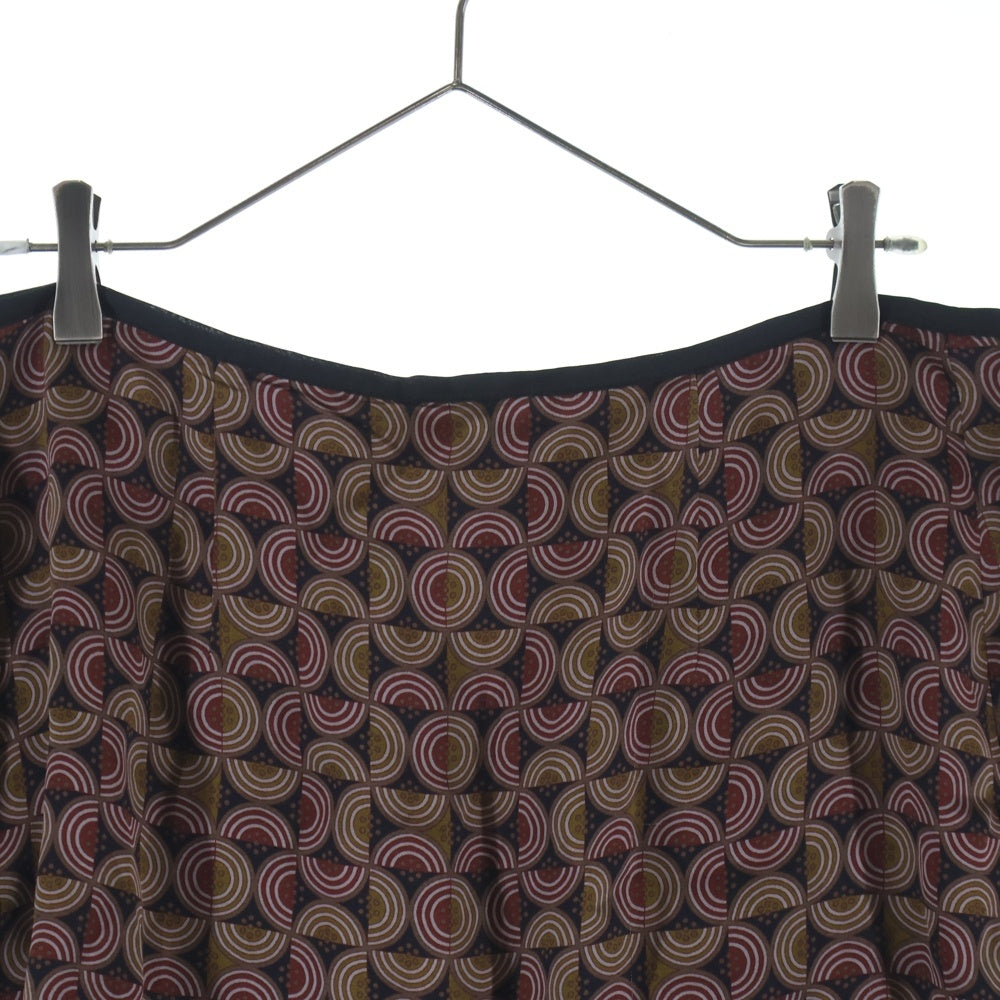 DRIES VAN NOTEN(ドリスヴァンノッテン) 総柄プリント シルク ラップ ミニスカート ブラウン レディース 855.010605-2212-977