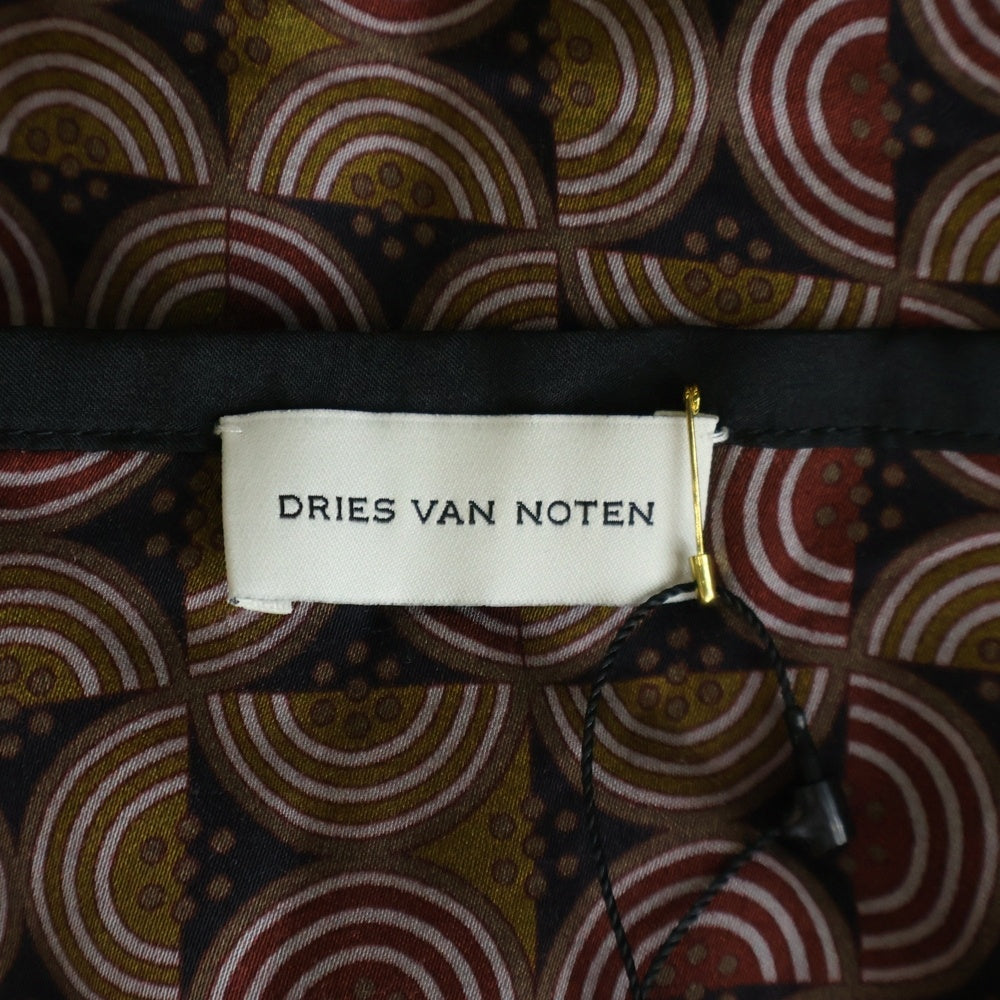DRIES VAN NOTEN(ドリスヴァンノッテン) 総柄プリント シルク ラップ ミニスカート ブラウン レディース 855.010605-2212-977