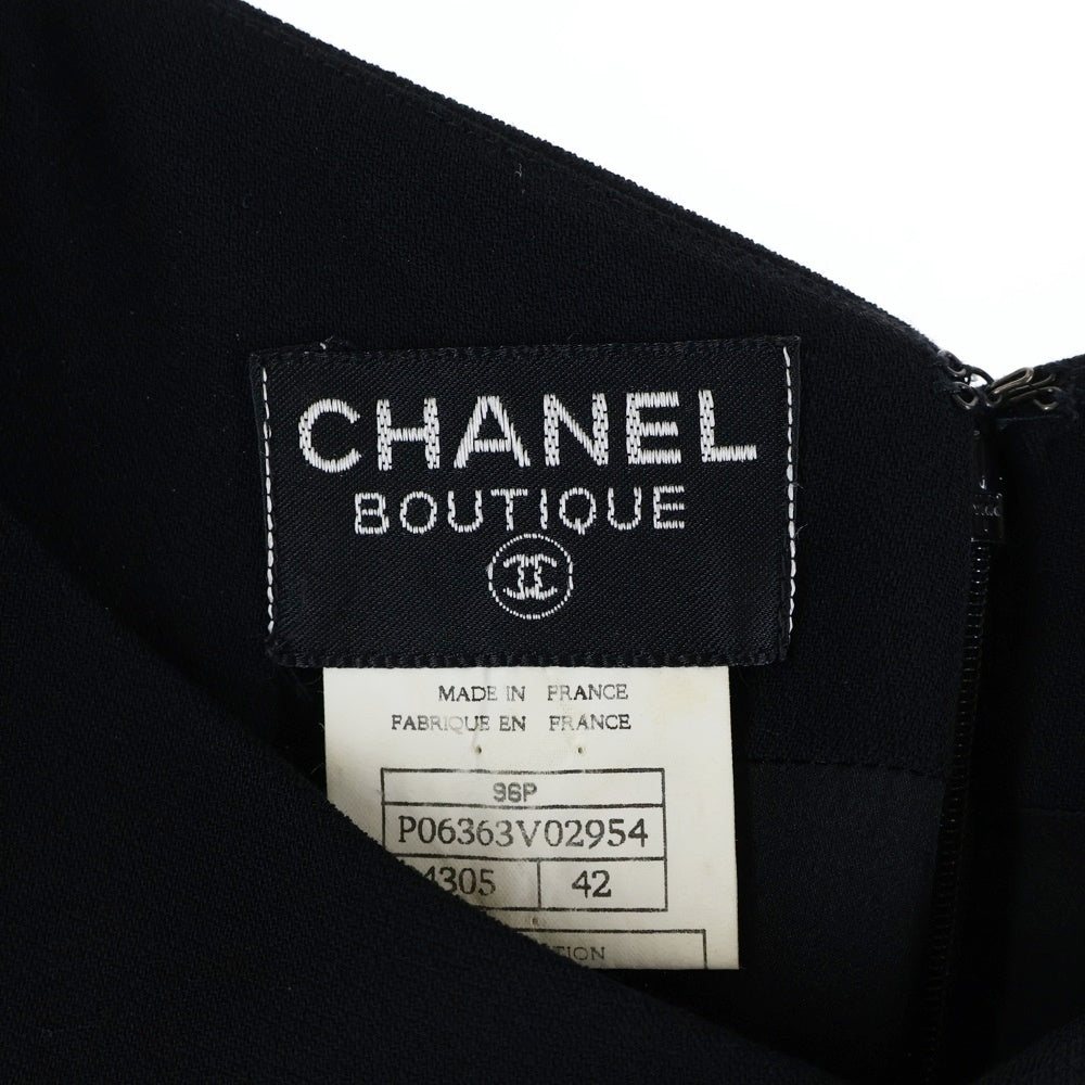 CHANEL(シャネル) ココボタン ひざ丈ワンピース ブラック ウール サイズ42 P06363V02954 レディース
