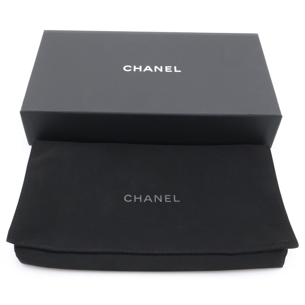 CHANEL(シャネル) マトラッセ ロングフラップ ウォレット 長財布 カードケース ブラック ラムスキン AP0241 ゴールド金具 レディース