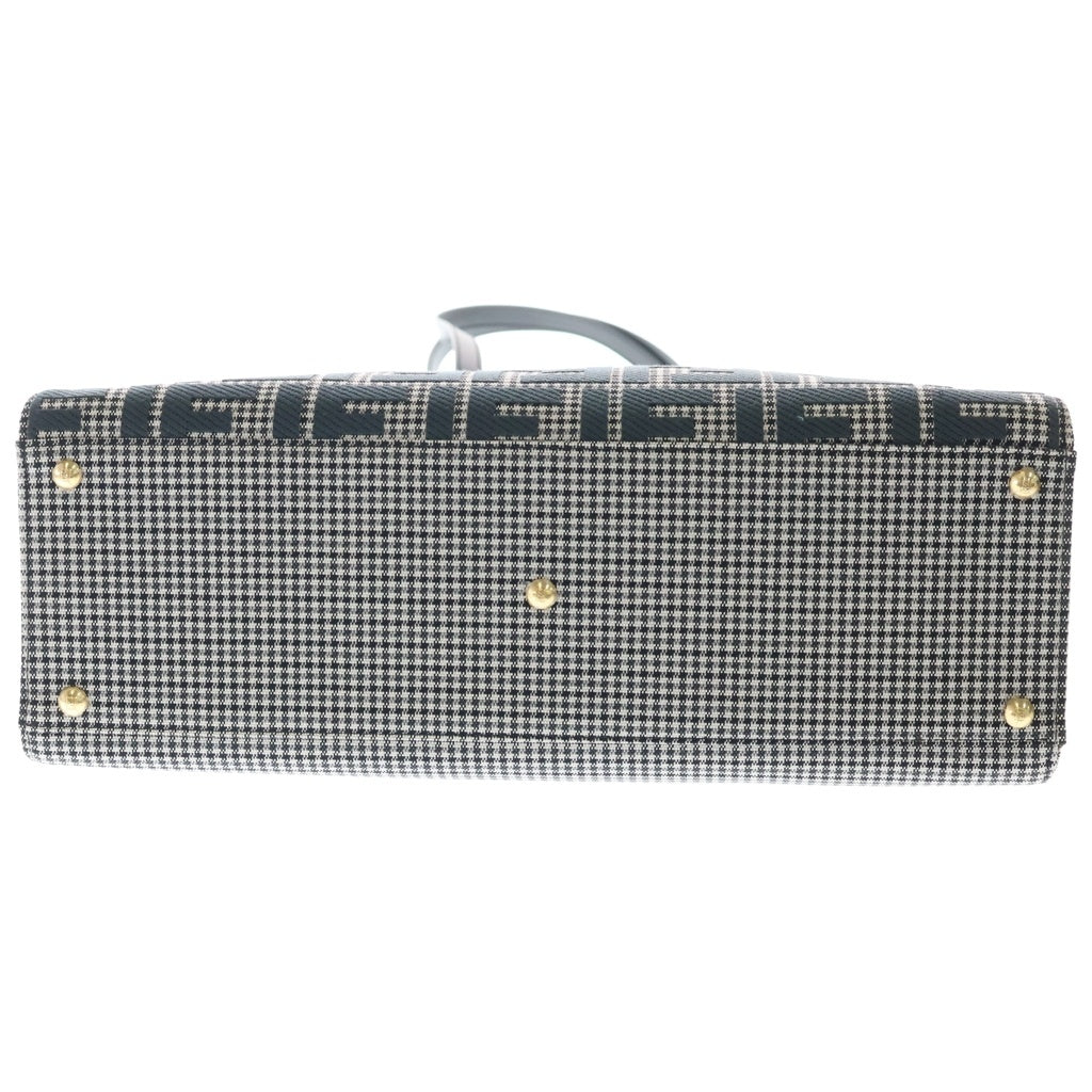 FENDI(フェンディ) ピーカブー ハンドバッグ トートバッグ ダークグレー レザー 8BH374 ゴールド金具 レディース
