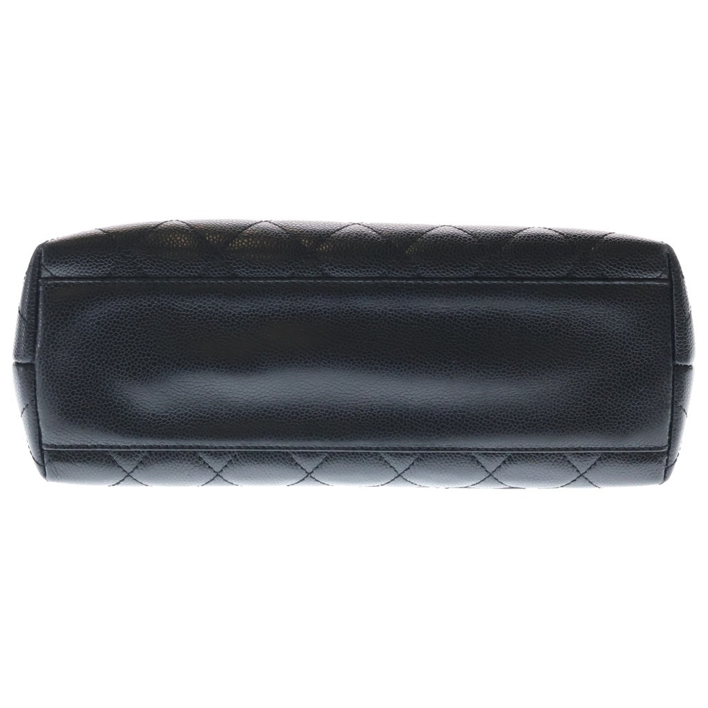 CHANEL(シャネル) マトラッセ トップハンドル30 ハンドバッグ ブラック キャビアスキン A12397 ゴールド金具 レディース