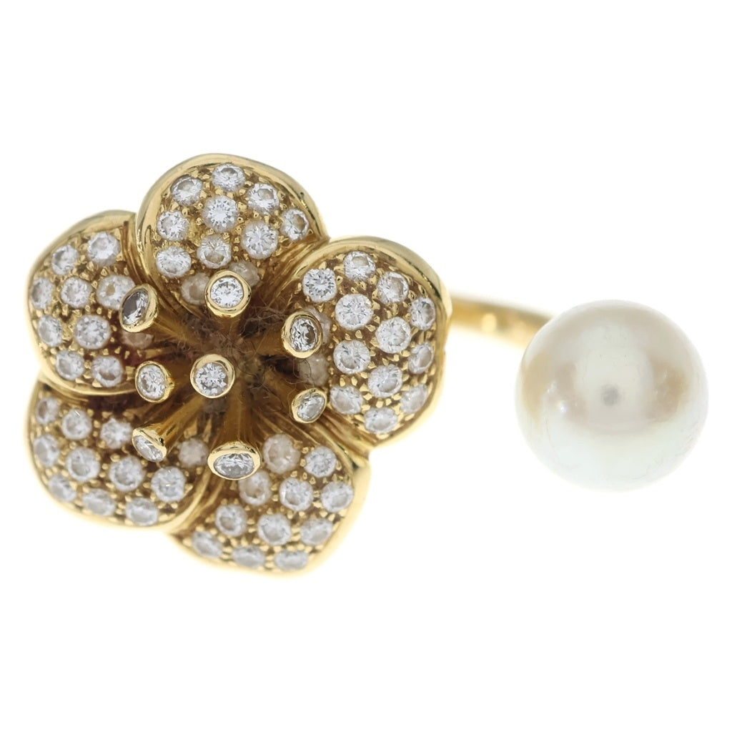 Van Cleef & Arpels(ヴァンクリーフアンドアーペル) パールデュオ リング 750YG イエローゴールド ダイヤモンド パール 9.3mm レディース