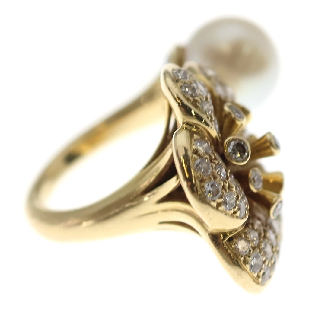 Van Cleef & Arpels(ヴァンクリーフアンドアーペル) パールデュオ リング 750YG イエローゴールド ダイヤモンド パール 9.3mm レディース