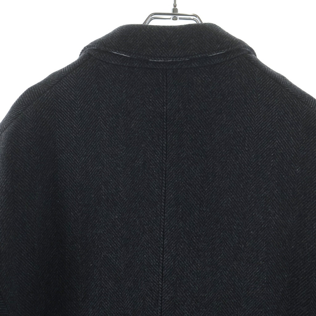 BURBERRY(バーバリー) ヘリンボーン ウール 3B チェスターコート グレー 4023370