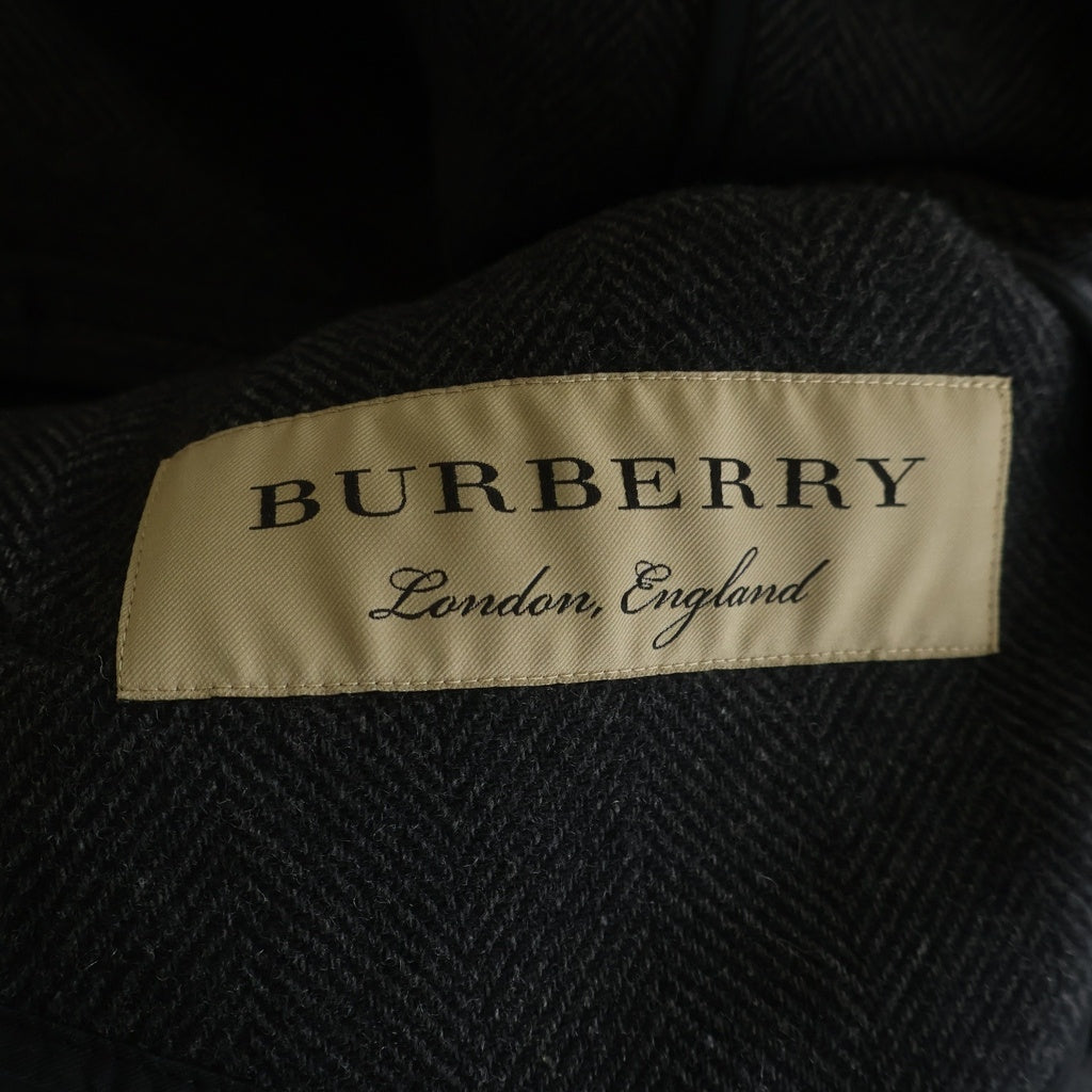 BURBERRY(バーバリー) ヘリンボーン ウール 3B チェスターコート グレー 4023370