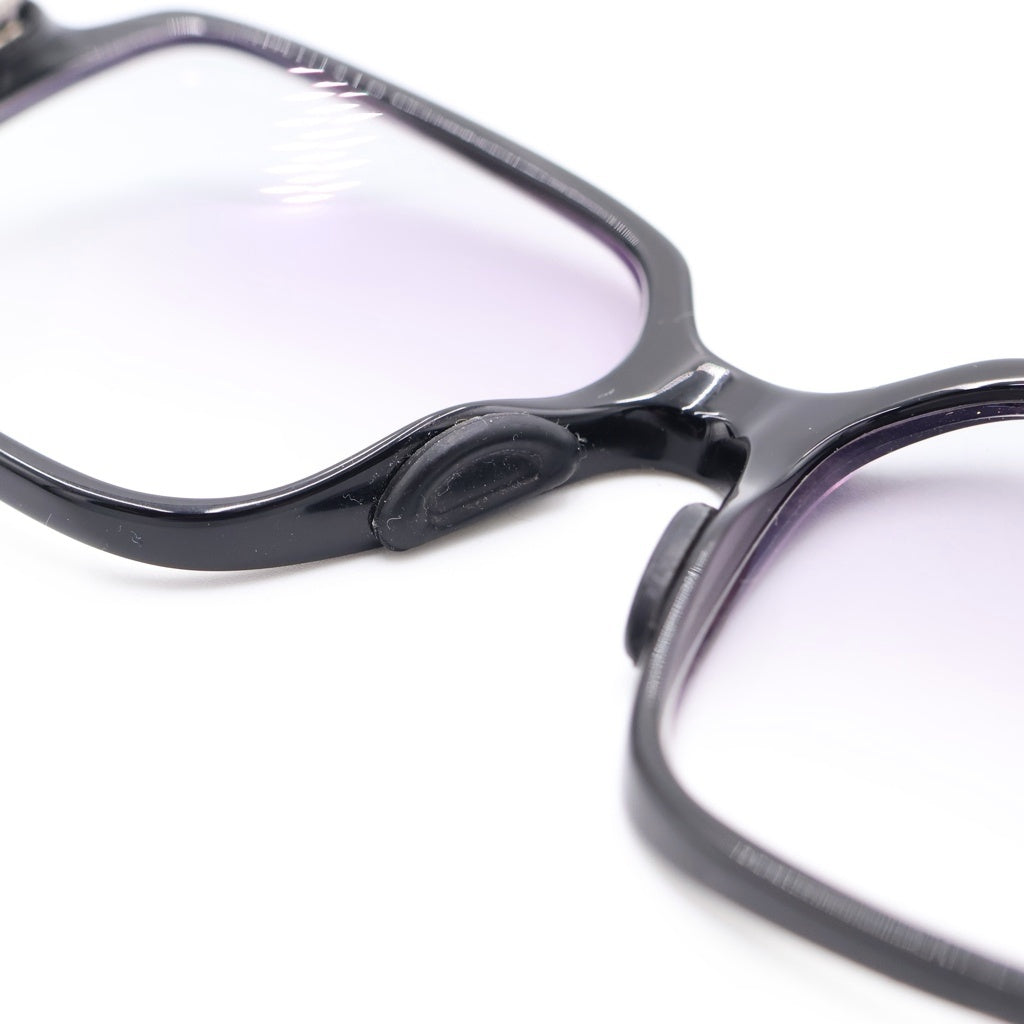 CHANEL(シャネル) テンプルロゴ スクエアフレーム カラーレンズ サングラス メガネ 眼鏡 アイウェア ブラック CH5408 c.1026/S4 ※度入り