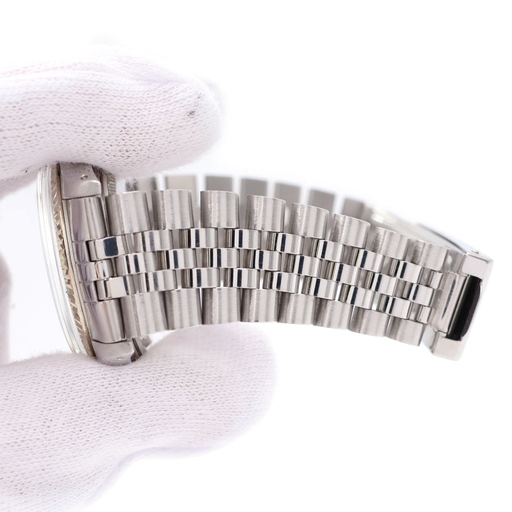 ROLEX(ロレックス) デイトジャスト グレー文字盤 SS×WG/AT ステンレス×ホワイトゴールド オートマ 自動巻き 腕時計 16014