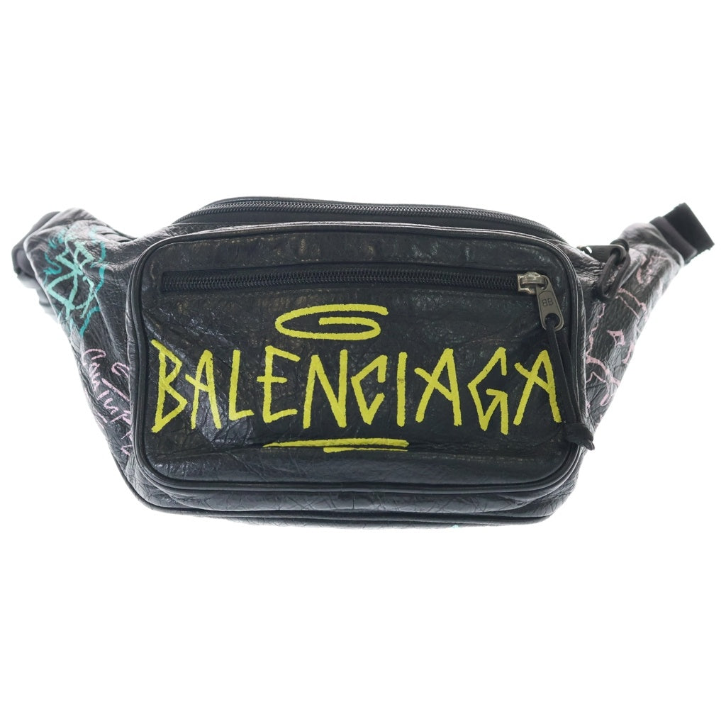 BALENCIAGA(バレンシアガ) ウエストバッグ ボディバッグ ショルダーバッグ ブラック レザー 529550