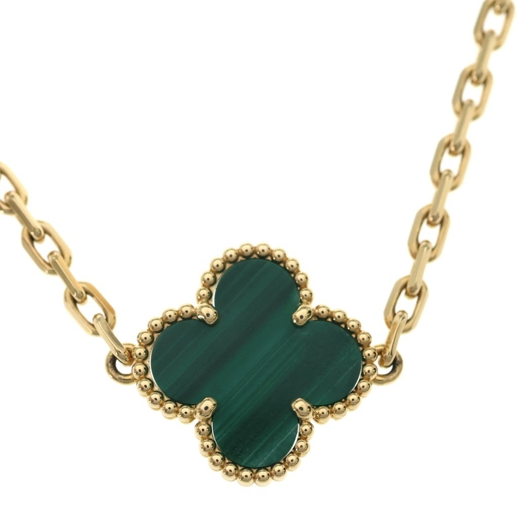 Van Cleef & Arpels(ヴァンクリーフアンドアーペル) ヴィンテージアルハンブラ 10モチーフ ネックレス マラカイト Au750YG VCAR03QJ00 ジュエリー