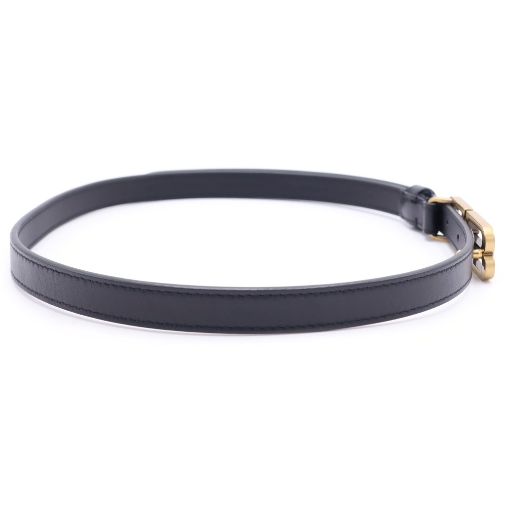 BALENCIAGA(バレンシアガ) BBシグネチャーベルト レザー ブラック ゴールド金具 703105 レディース