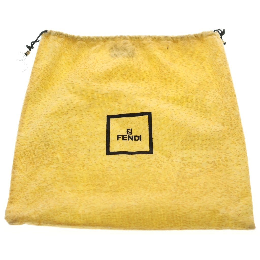 FENDI(フェンディ) フェンディ マンマバケット レザー ビーズ ショルダーバッグ イエロー/グリーン レディース