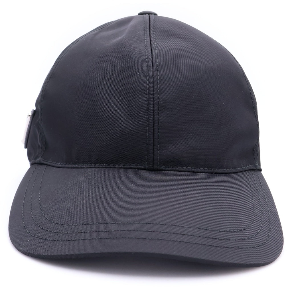 PRADA(プラダ) RE-NYLON リナイロン トライアングルロゴプレート ベースボールキャップ 帽子 ブラック 1HC274