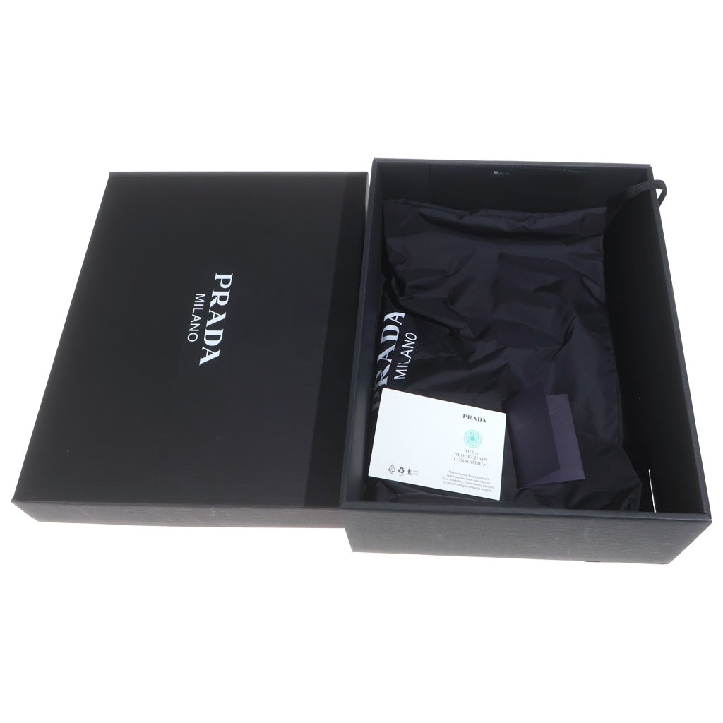 PRADA(プラダ) ダウンタウン ボールド トライアングルロゴプレート レザー レースアップ 厚底 ローカットシューズ スニーカー ホワイト レディース 1E792M
