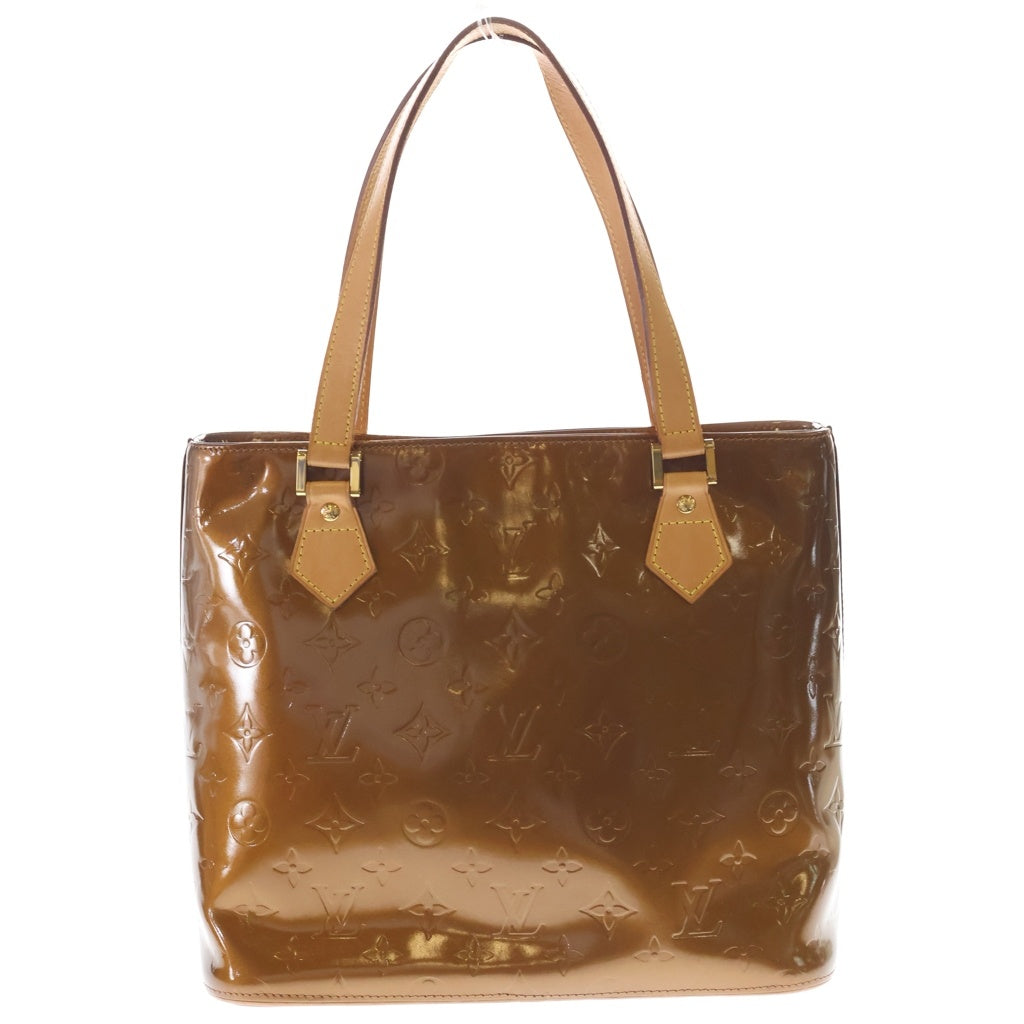 LOUIS VUITTON(ルイヴィトン) ヴェルニ ヒューストン トートバッグ ハンドバッグ メタリックブラウン レザー×パテント M91122 ゴールド金具 レディース