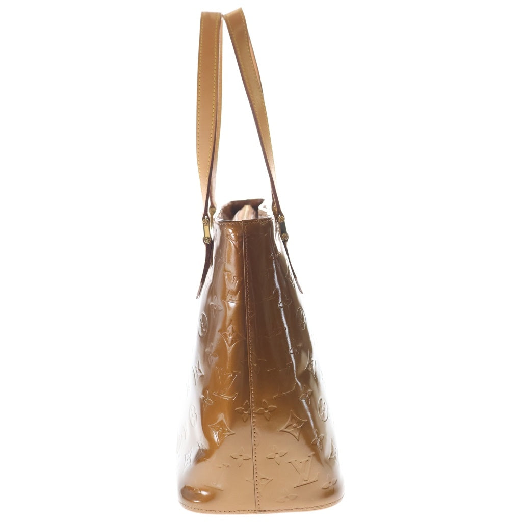 LOUIS VUITTON(ルイヴィトン) ヴェルニ ヒューストン トートバッグ ハンドバッグ メタリックブラウン レザー×パテント M91122 ゴールド金具 レディース