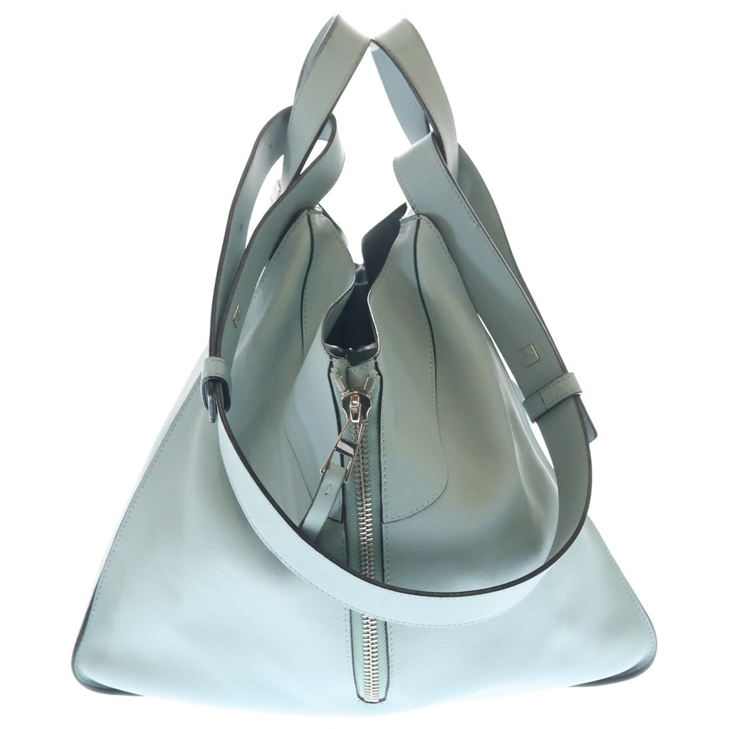 LOEWE(ロエベ) ハンモック ミディアム 2WAYバッグ ハンドバッグ ショルダーバッグ ライトブルー レザー シルバー金具 レディース