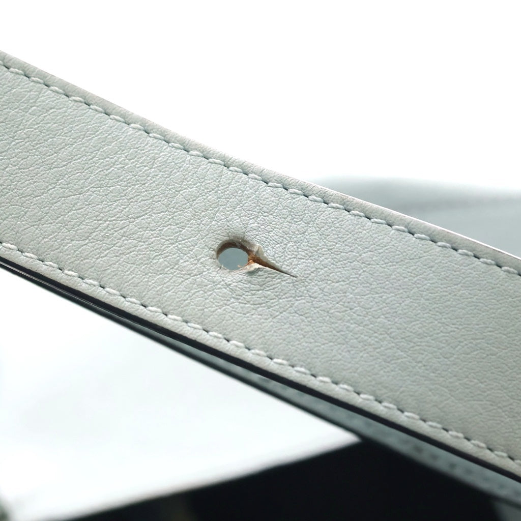 LOEWE(ロエベ) ハンモック ミディアム 2WAYバッグ ハンドバッグ ショルダーバッグ ライトブルー レザー シルバー金具 レディース