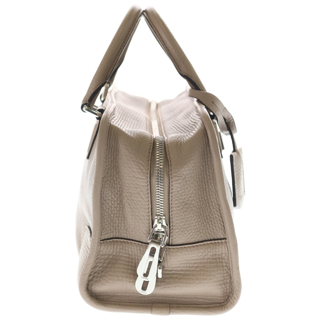 LOEWE(ロエベ) アマソナ28 ハンドバッグ ベージュ レザー シルバー金具 レディース