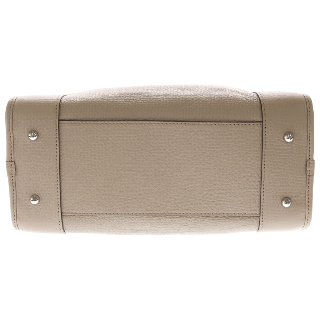 LOEWE(ロエベ) アマソナ28 ハンドバッグ ベージュ レザー シルバー金具 レディース