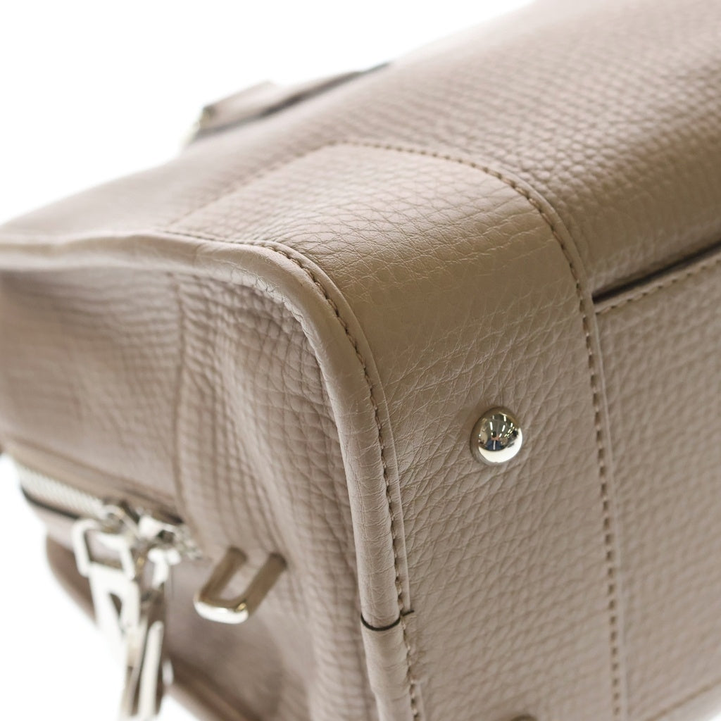 LOEWE(ロエベ) アマソナ28 ハンドバッグ ベージュ レザー シルバー金具 レディース