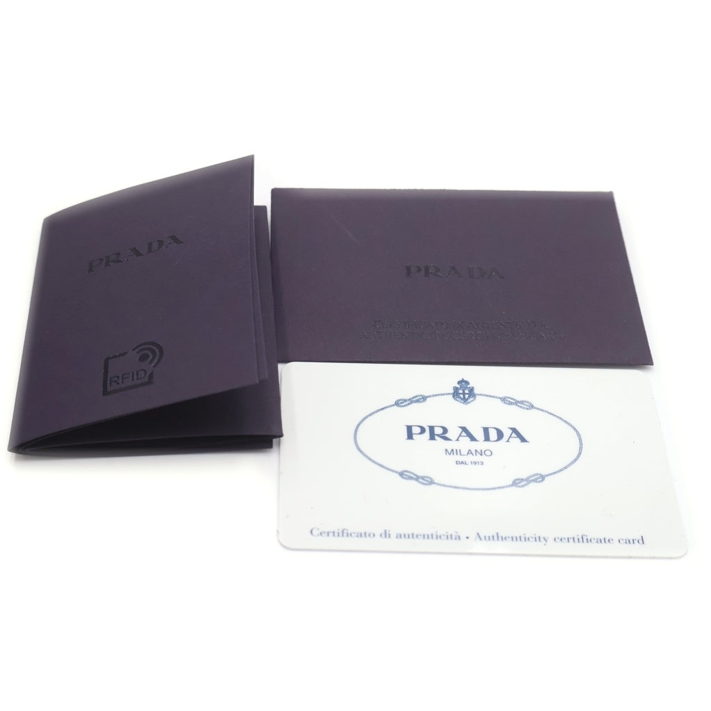 PRADA(プラダ) サフィアーノ ガレリア トライアングルロゴ レザー ゴールド金具 ハンドバッグ 1BA863 ブラック レディース
