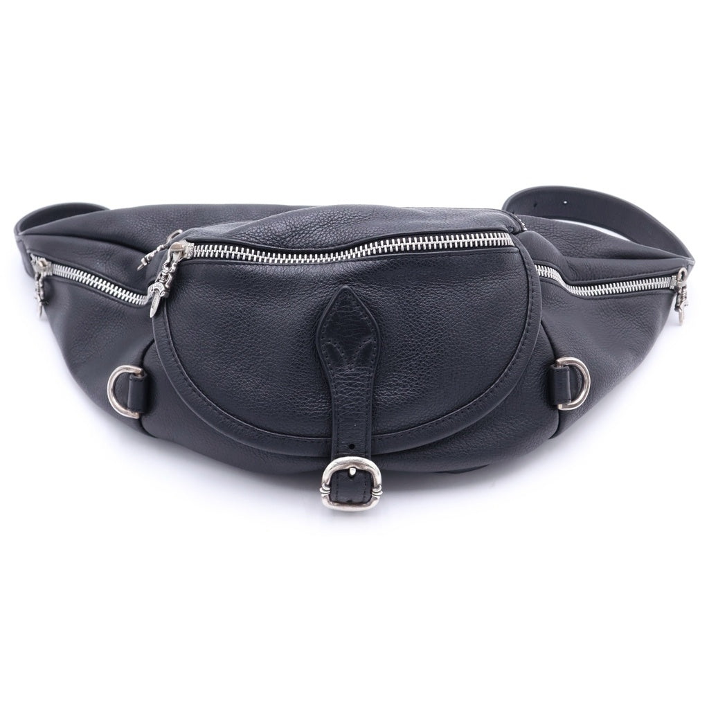 CHROME HEARTS(クロムハーツ) #1 SNAT PACK スナットパック ダガージップ ガンスリンガーベルト レザーウエストバッグ ブラック