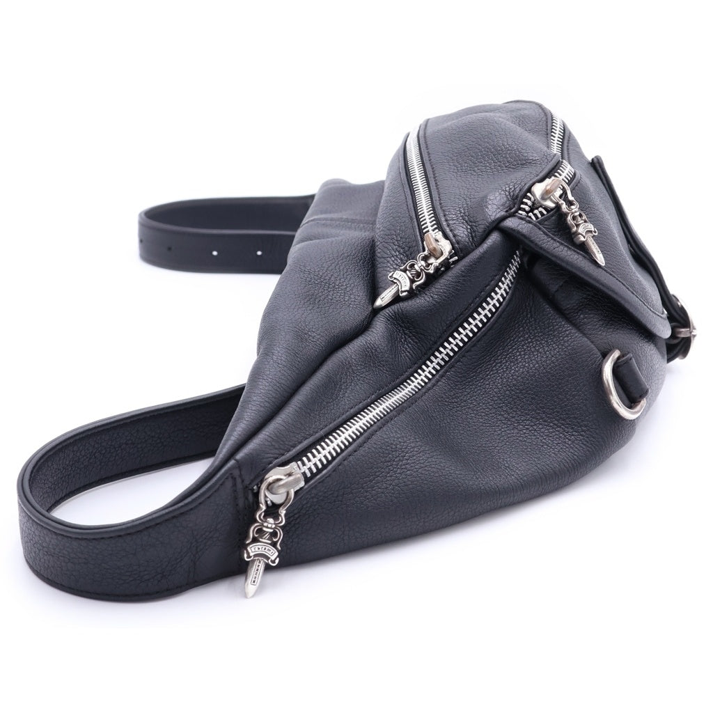 CHROME HEARTS(クロムハーツ) #1 SNAT PACK スナットパック ダガージップ ガンスリンガーベルト レザーウエストバッグ ブラック
