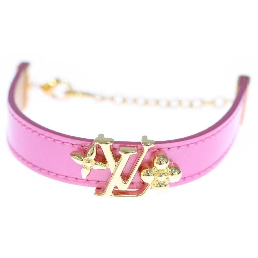 LOUIS VUITTON(ルイヴィトン) LVグラム ブレスレット パテント レザー パテント GP ゴールド/ピンク M8535 レディース