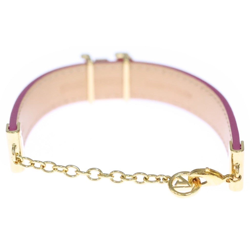 LOUIS VUITTON(ルイヴィトン) LVグラム ブレスレット パテント レザー パテント GP ゴールド/ピンク M8535 レディース