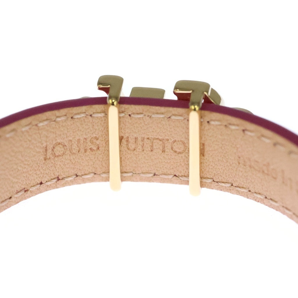 LOUIS VUITTON(ルイヴィトン) LVグラム ブレスレット パテント レザー パテント GP ゴールド/ピンク M8535 レディース