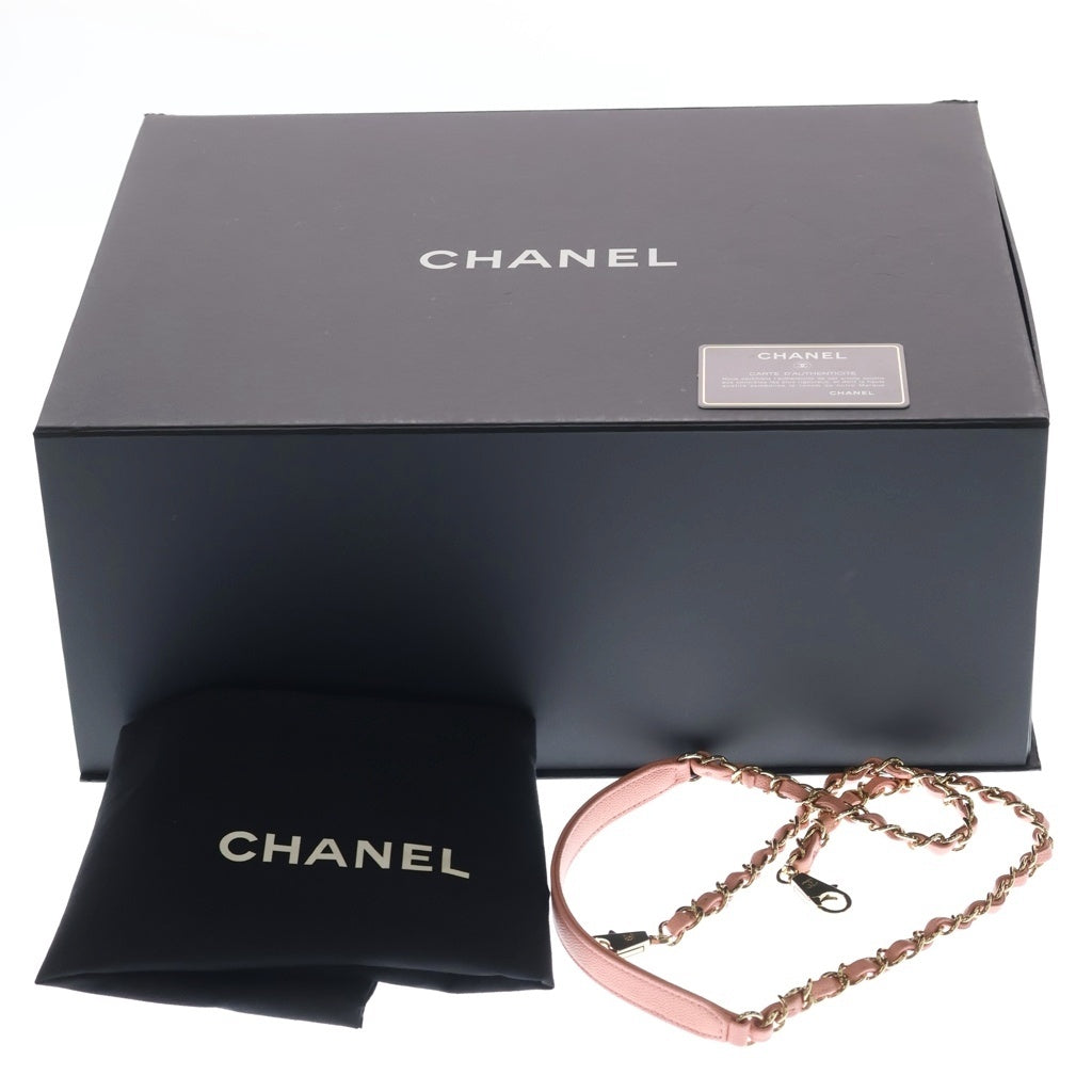 CHANEL(シャネル) マトラッセ トップハンドル 2WAYバッグ ハンドバッグ ショルダーバッグ サーモンピンク キャビアスキン A92991 ゴールド金具 レディース