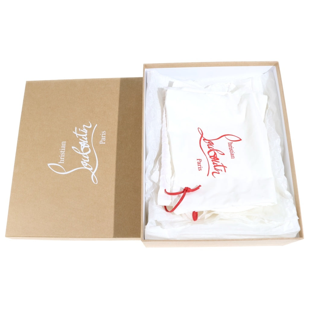 CHRISTIAN LOUBOUTIN(クリスチャンルブタン) レザー レッドソール ハイヒール ピンヒール サンダル オープントゥパンプス #36 1/2 ブラック レディース