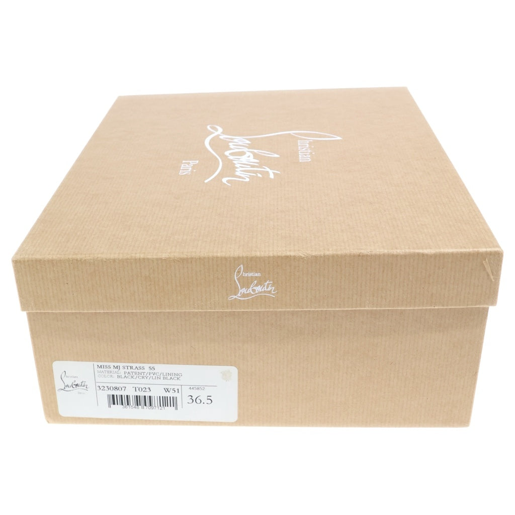 CHRISTIAN LOUBOUTIN(クリスチャンルブタン) レザー レッドソール ハイヒール ピンヒール サンダル オープントゥパンプス #36 1/2 ブラック レディース