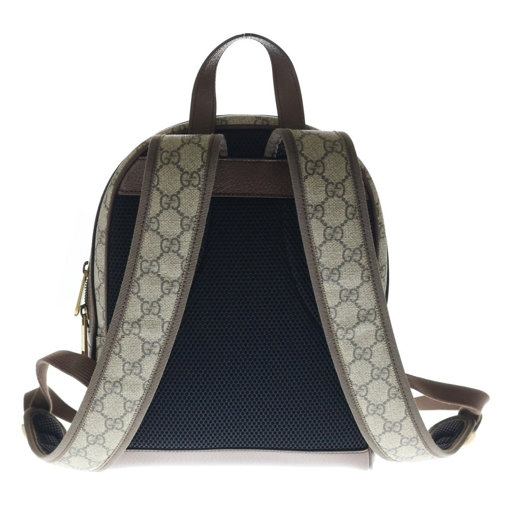 GUCCI(グッチ) オフィディア GGスプリーム バックパック リュックサック バッグ PVC レザー ベージュ/ブラウン 547965 レディース