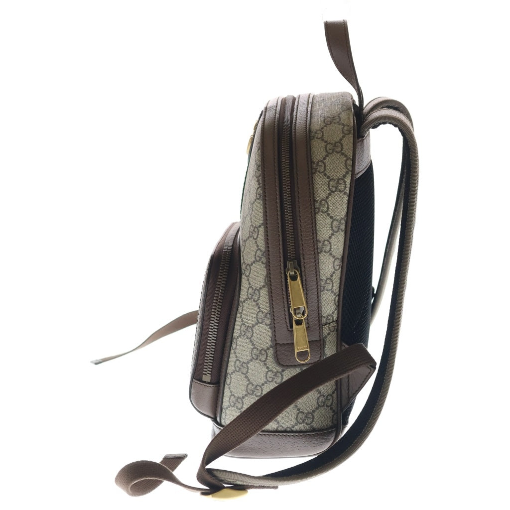 GUCCI(グッチ) オフィディア GGスプリーム バックパック リュックサック バッグ PVC レザー ベージュ/ブラウン 547965 レディース