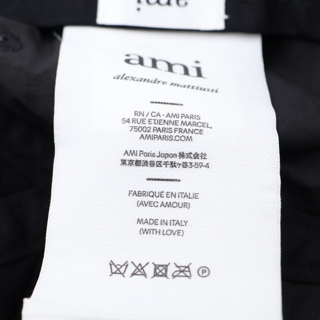 ami paris(アミパリス) ナイロンロゴキャップ ブラック UCP009.PA0009 レディース