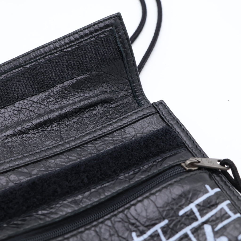 BALENCIAGA(バレンシアガ) エクスプローラー グラフィティ レザー ショルダー バッグ ポーチ サコッシュ ブラック 532298