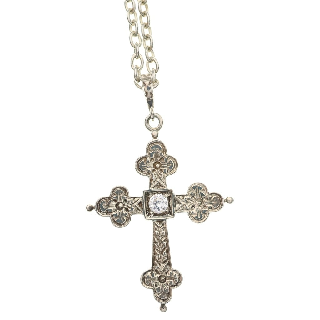 Loree Rodkin(ローリーロドキン) ラージ ゴシッククロス ジルコニアネックレス ペンダント チェーン シルバー 925 レディース