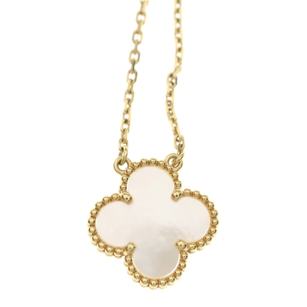 Van Cleef & Arpels(ヴァンクリーフアンドアーペル) ヴィンテージアルハンブラ マザーオブパール ネックレス K18YG イエローゴールド VCARA45900 レディース
