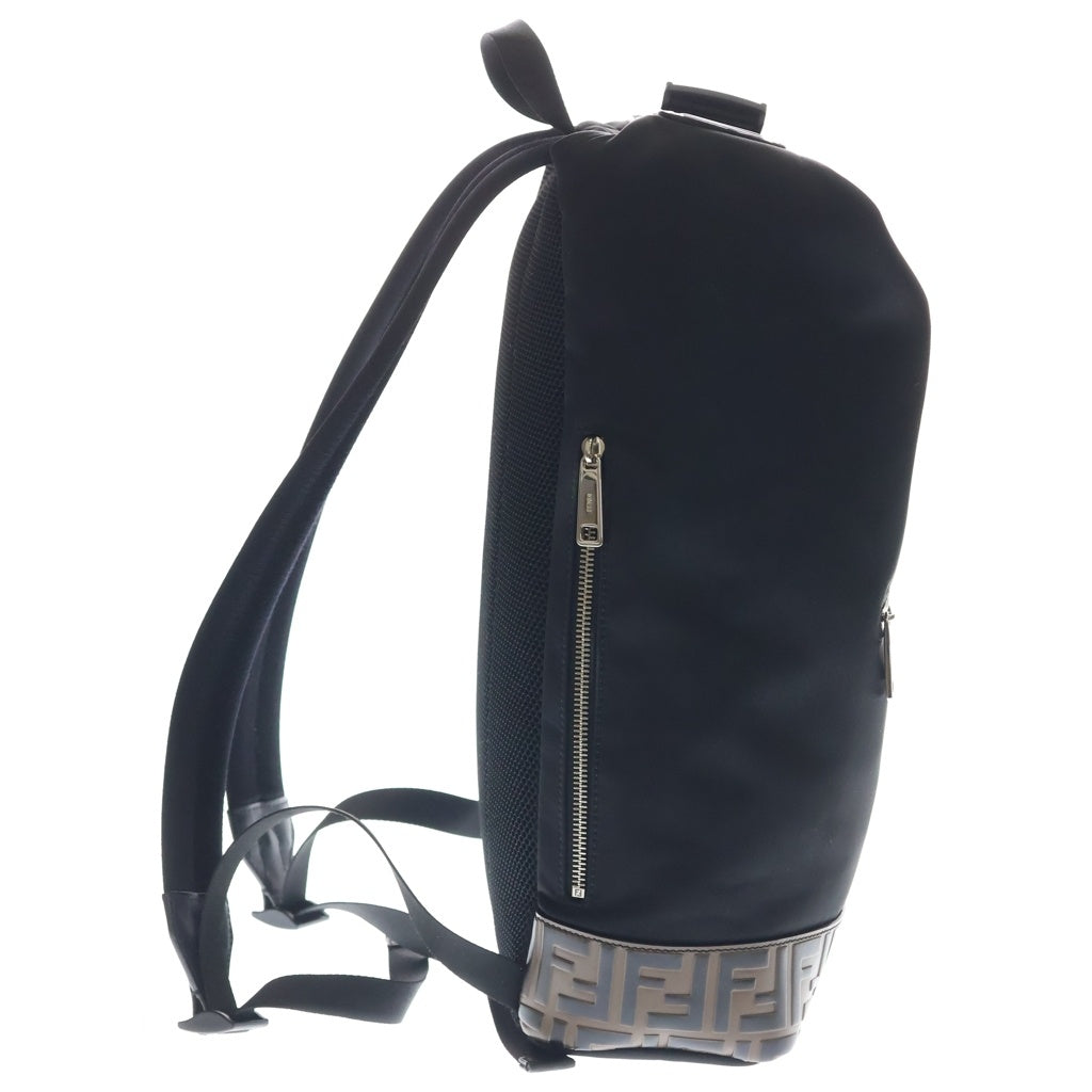 FENDI(フェンディ) ズッカ柄 ナイロン レザー バックパック リュックサック ブラック 7VZ044 A4ND